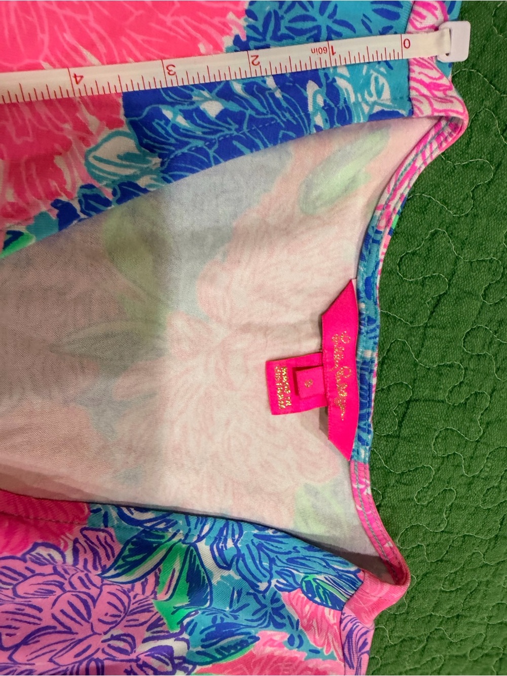 Lilly Pulitzer Vibrant Pink, Blue & Green Floral Dress